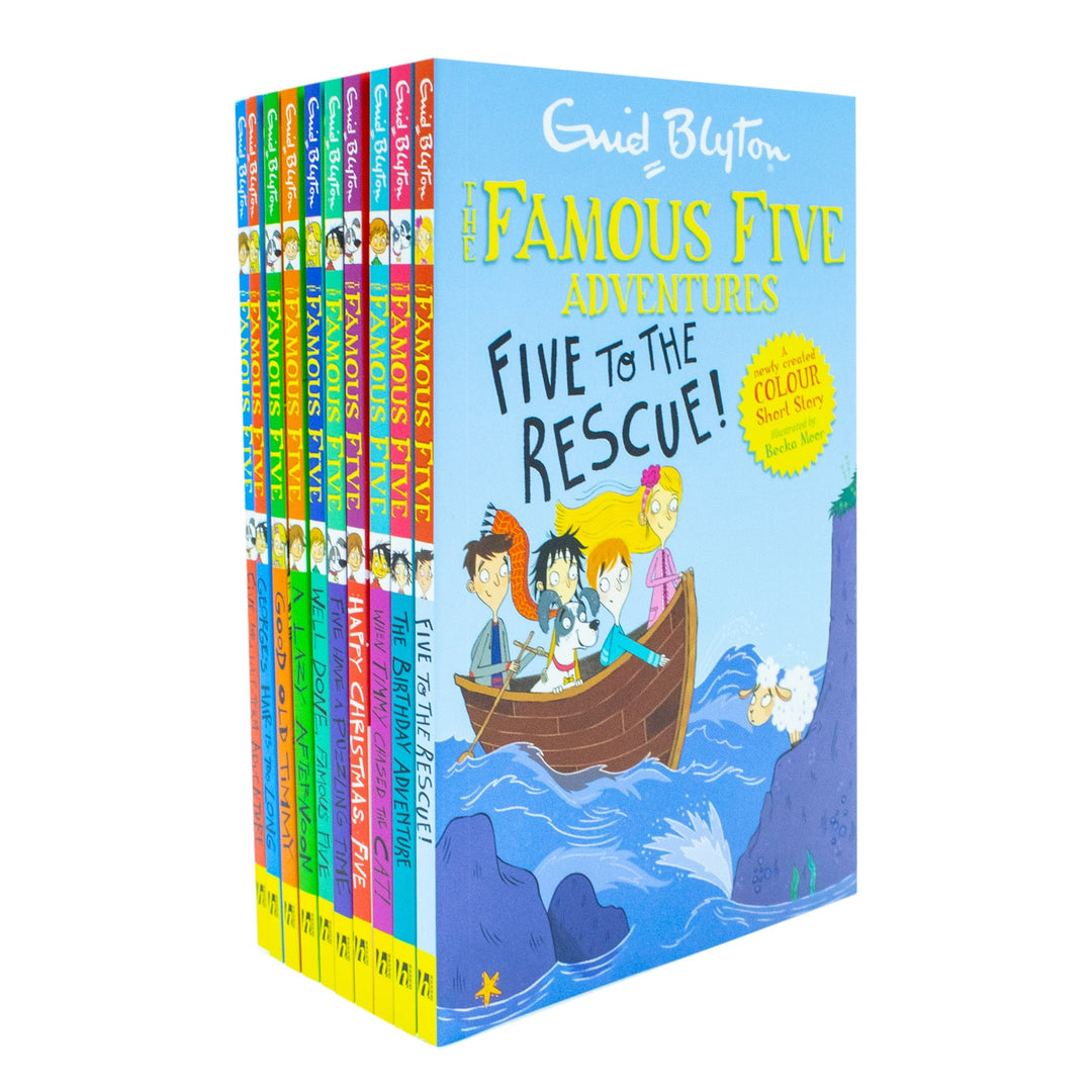 Enid Blyton Famous Five Adventures Short Story Collection 10 Books Box Set