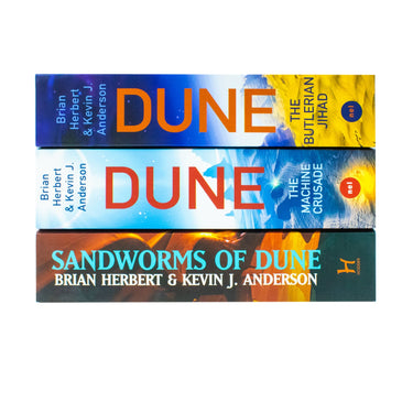 Legends of Dune Series 3-Book Set by Brian Herbert & Kevin J. Anderson, The Butlerian Jihad, The Machine Crusade, Sandworms of Dune