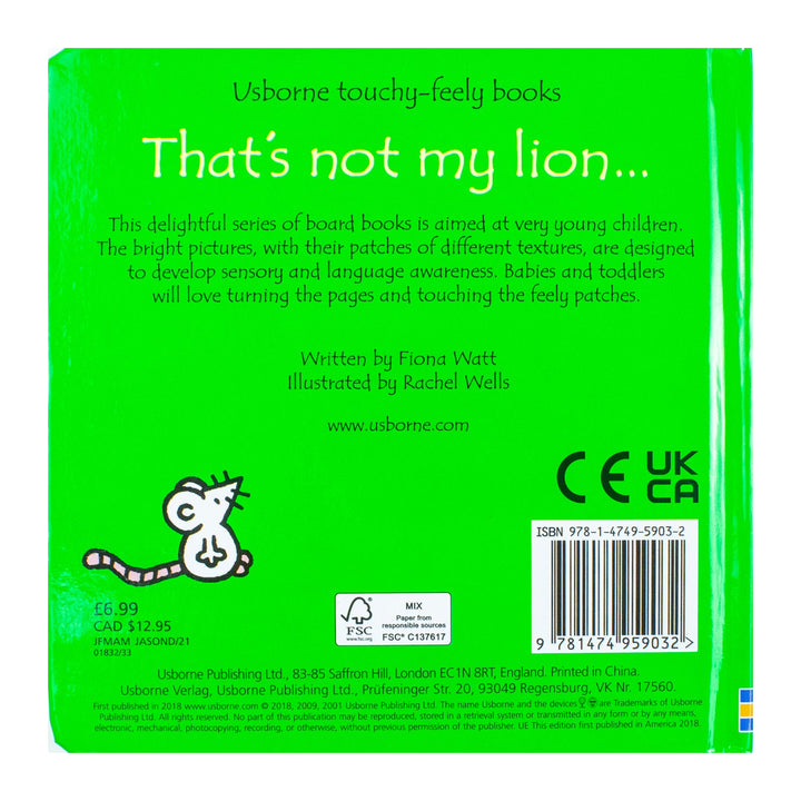That's Not My Lion(Usborne Touchy-Feely Board Books) By Fiona Watt
