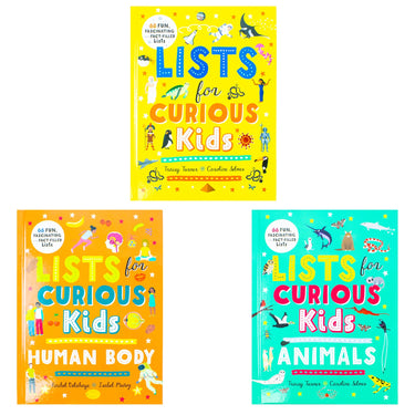 Lists for Curious Kids 3 Books Collection Set By Tracey Turner, Rachel Delahaye (Lists for Curious Kids, Human Body & Animals)