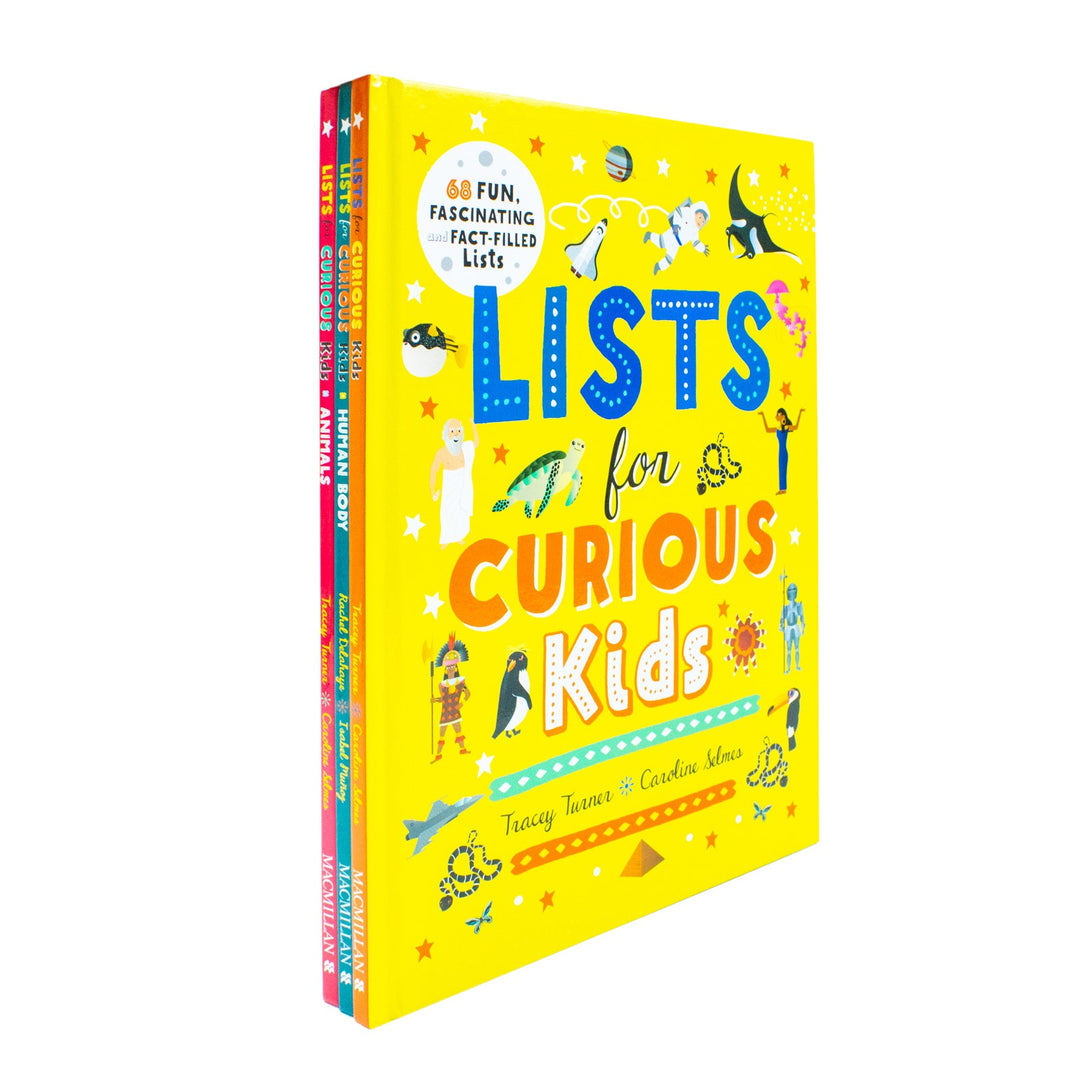 Lists for Curious Kids 3 Books Collection Set By Tracey Turner, Rachel Delahaye (Lists for Curious Kids, Human Body & Animals)