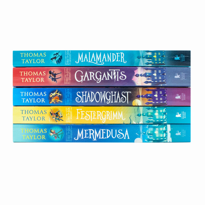 An Eerie On Sea Mystery Series 5 Books Collection Set (Malamander, Gargantis, Shadowghast, Festergrimm and Mermedusa) by Thomas Taylor