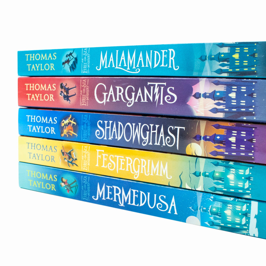 An Eerie On Sea Mystery Series 5 Books Collection Set (Malamander, Gargantis, Shadowghast, Festergrimm and Mermedusa) by Thomas Taylor