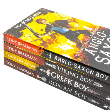 Viking Boy Series 4 Books Collection Set by Tony Bradman (Viking Boy, Greek Boy, Anglo-Saxon Boy & Roman Boy) | Paperback