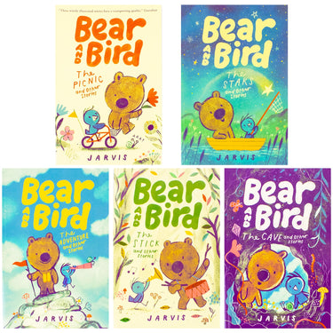 Bear and Bird Series 5 Books Collection Set by Jarvis (The Picnic, The Stars, The Adventure, The Stick, The Cave)