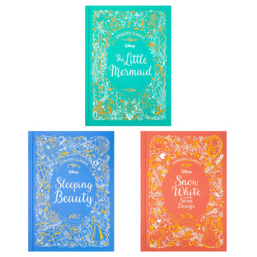 Disney Animated Classics 3 Books Collection Set (Disney The Little Mermaid, Disney Sleeping Beauty, Disney Snow White And The Seven Dwarfs) | Hardcover