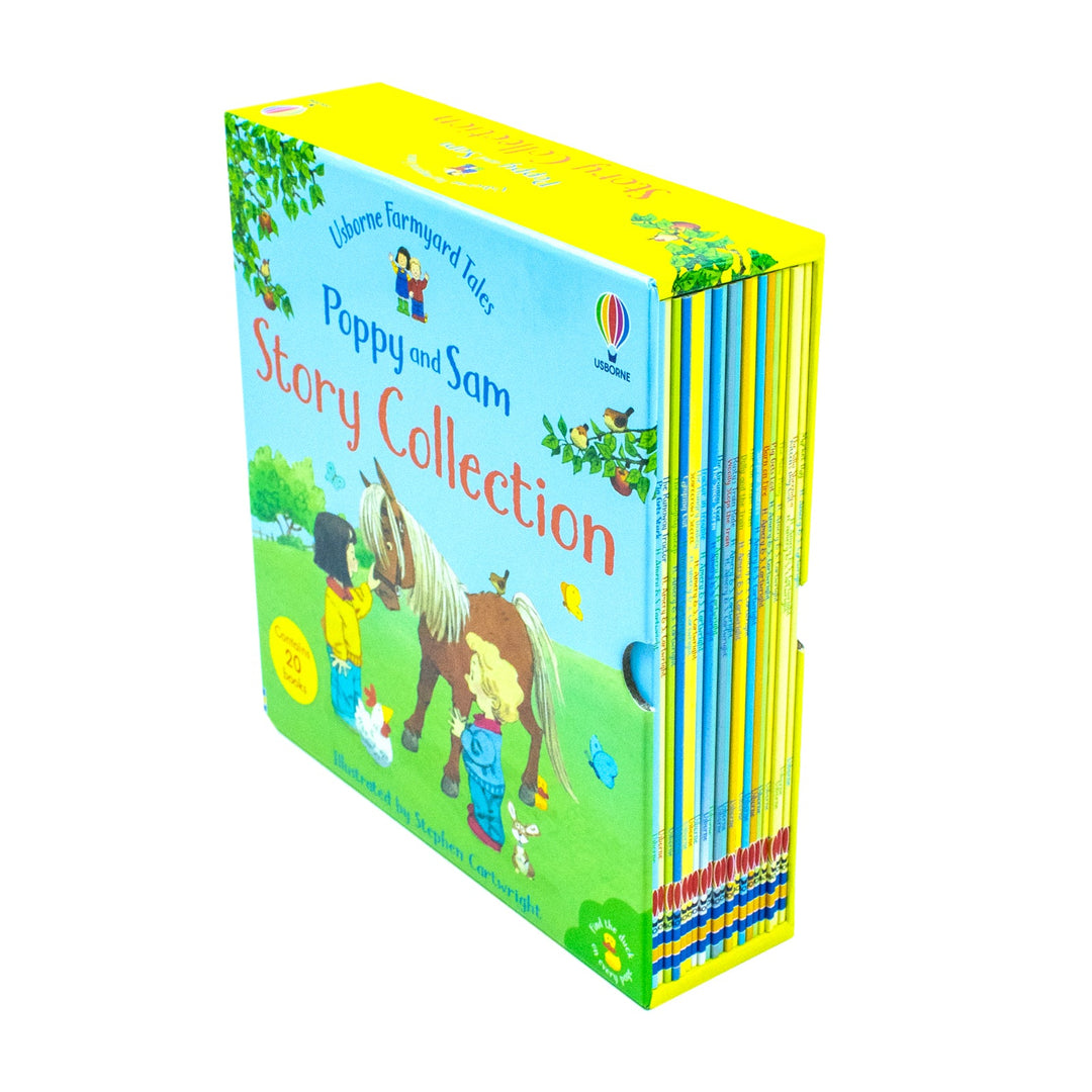 Usborne Farmyard Tales Poppy and Sam Series 20 Books Collection Box Set By Heather Amery