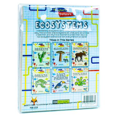 Flowchart Explorers Ecosystems STEM 6 Geography Science Books Set (Deserts, Grasslands, Mountains, Oceans, Rain Forests, Wetlands)