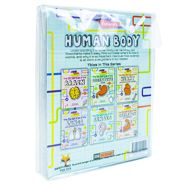 Flowchart Explorers Human Body STEM 6 Science Books Set: (Brain, Digestive, Heart, Lungs, Senses, Skeleton)