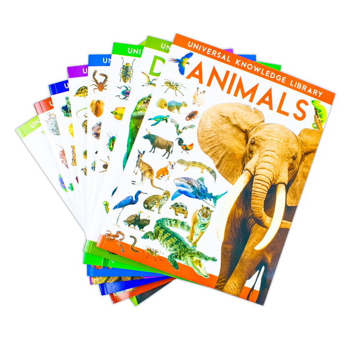 Universal Knowledge Library Animals and Nature 8 Volumes Book Collection Set