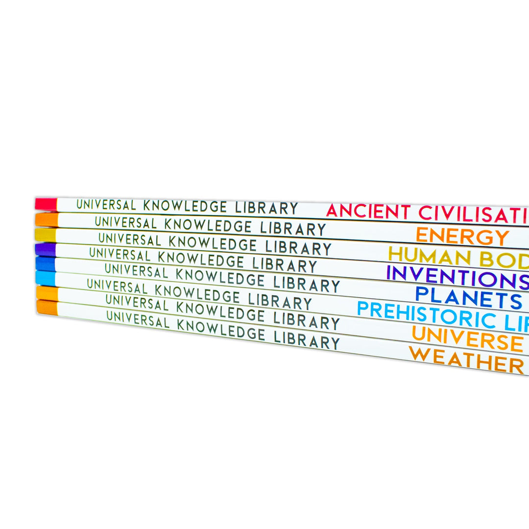 Universal Knowledge Library Science and History 8 Volumes Book Collection Set