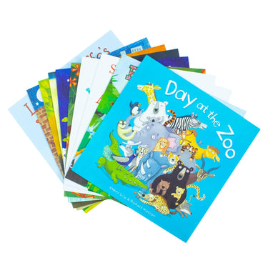 A Day at the Zoo– 10 Animal Stories Children's Picture Book Collection |Fun Illustrated Wildlife Adventures with Giraffe, Penguin, Meerkat & Alligator