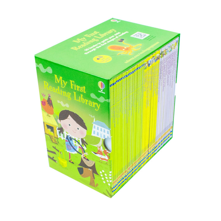 Usborne My First Reading Library 50 Books Set Collection - Read At Home (Green) | Children's Books for Early Learning, Literacy & Storytelling