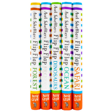 Axel Schefflers Flip Flap Series 5 Books Collection (6-10) (Safari, Ocean, Dinosaurs, Frozen, Forest) | Hardback