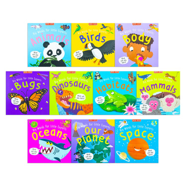 Big Words for Little Experts 10 Books Collection Set(Animals, Birds, Body, Bugs, Dinosaurs, Habitats, Mammals, Oceans, Our Planet & Space)
