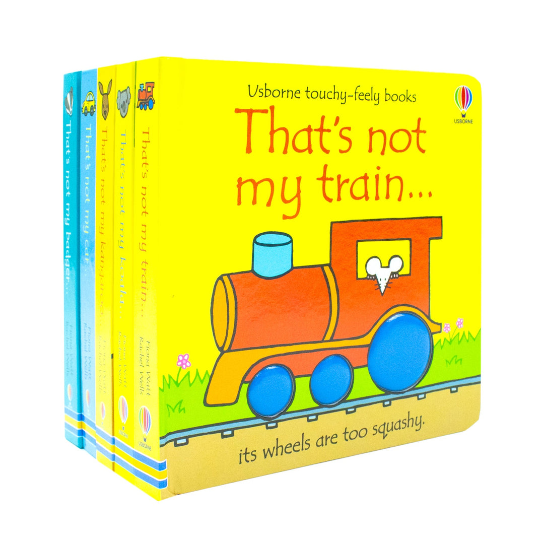 Usborne Touchy Feely Books That's Not my Collection Series 5: 5 Books Set (Train, Koala, Kangaroo, Car, Badger)