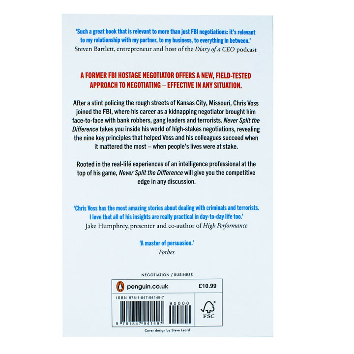 Never Split the Difference: Negotiating as if Your Life Depended on It By Chris Voss