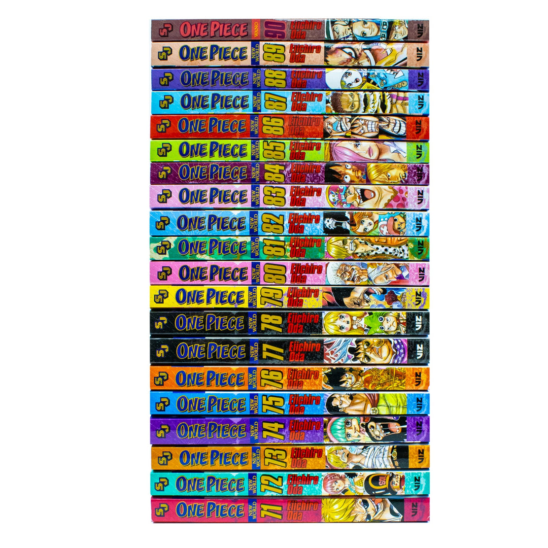 One Piece Box Set 4 by Eiichiro Oda 20 Books: Dressrosa to Reverie: Volumes 71-90