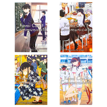 Komi Can't Communicate Box Set Volumes 1-4 by Tomohito Oda (Includes double-sided poster) | Paperback