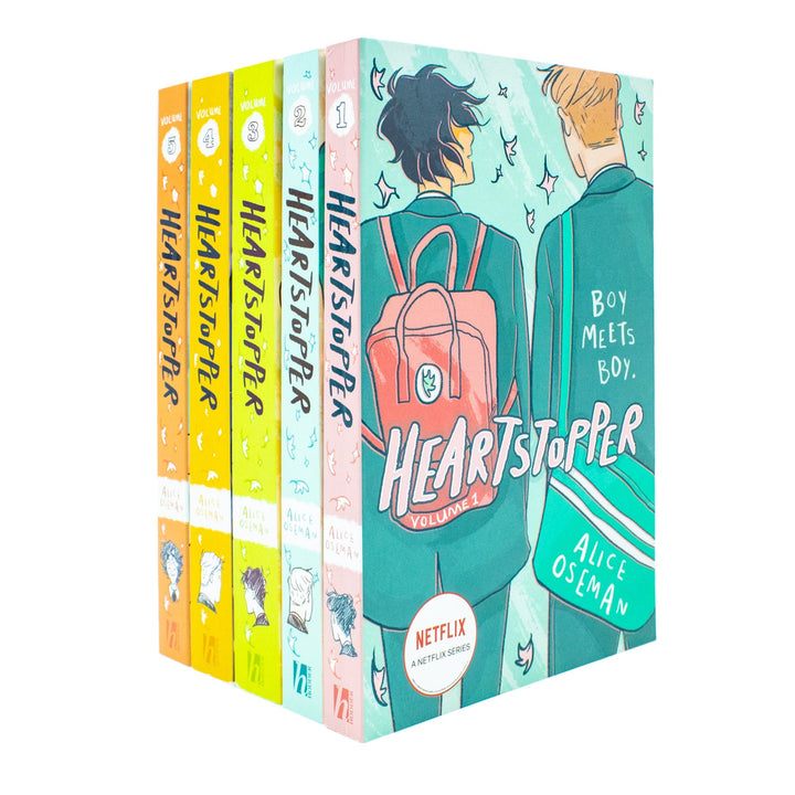 Heartstopper Series by Alice Oseman 5 Books Collection Set (Volumes 1-5)