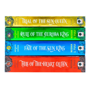Artefacts of Ouranos Series 4 Books Collection Set By Nisha J. Tuli (Trial of the Sun Queen, Rule of the Aurora King, Fate of the Sun King and Tale of the Heart Queen)