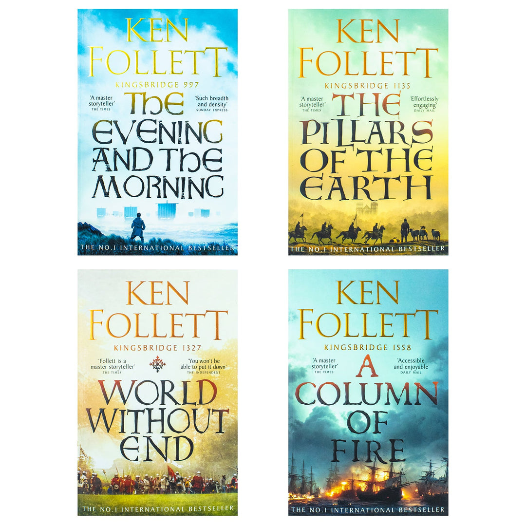 The Kingsbridge Novels 4 Books Collection Set by Ken Follett PB