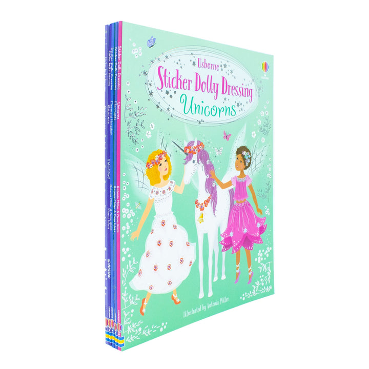 Usborne Sticker Dolly Dressing 5 Books Set Collection By Antonia Miller & Fiona Watt