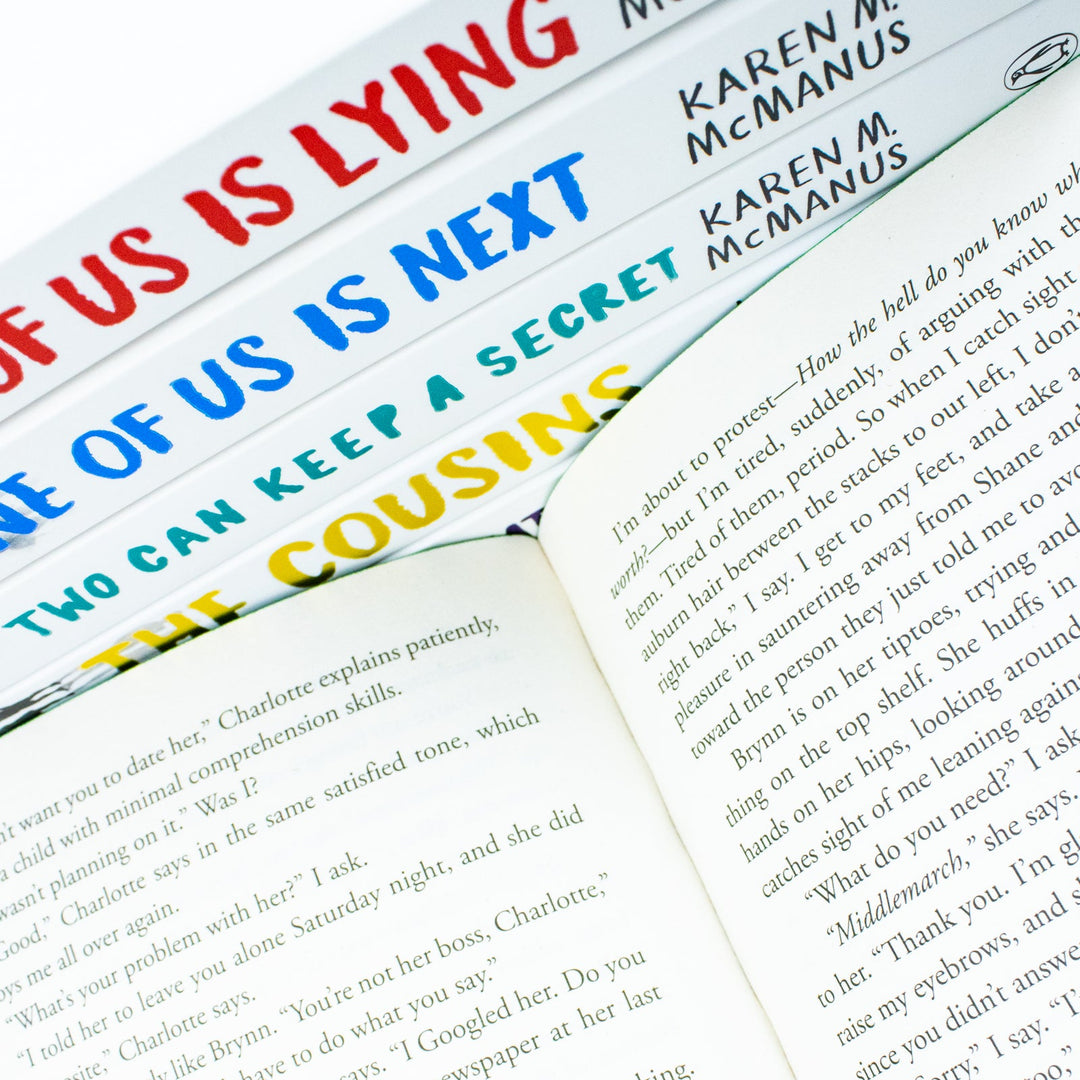 Karen M McManus Collection 6 Books Set (You'll Be the Death of Me, The Cousins, Two can keep a secret, One Of Us Is Lying, One Of Us Is Next, Nothing More to Tell)