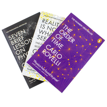 Carlo Rovelli 3 Books Collection Set (Reality Is Not What It Seems, The Order of Time, Seven Brief Lessons on Physics) | Paperback