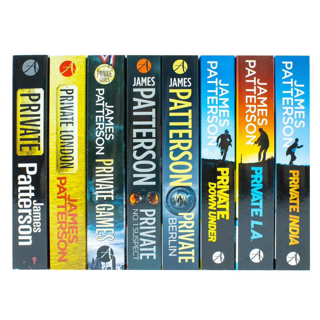 James Patterson Private Series 1-8 Books Collection Set (Private, Private London, Private Games, Private: No. 1 Suspect, Private Berlin, Private Down Under, Private L. A. & Private India)