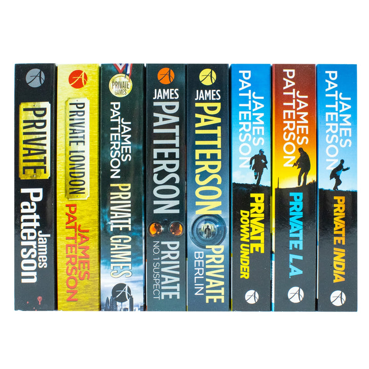 James Patterson Private Series 1-8 Books Collection Set (Private, Private London, Private Games, Private: No. 1 Suspect, Private Berlin, Private Down Under, Private L. A. & Private India)