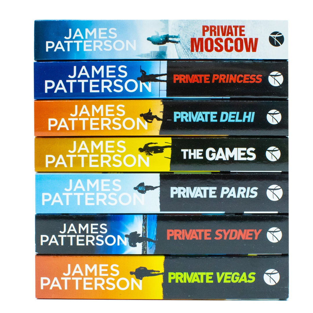 James Patterson Private Series Books 9 - 15 Collection Set (Private Vegas, Private Sydney, Private Paris, The Games, Private Delhi, Private Princess & Private Moscow)