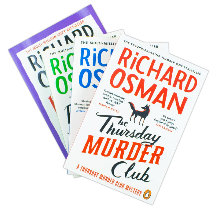 Richard Osman Collection 4 Books Set (The Thursday Murder Club, The Man Who Died Twice, The Bullet That Missed, The Last Devil To Die