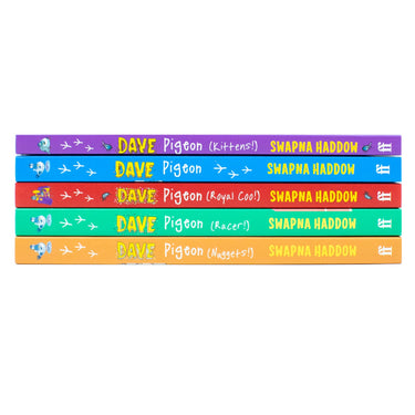 Dave Pigeon Collection 5 Books Set By Swapna Haddow (Dave Pigeon, Nuggets, Racer, Royal Coo! & Kittens!)