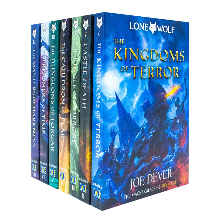 Lone Wolf Series Books 6 - 12 Collection Set by Joe Dever (The Kingdoms of Terror, Castle Death, The Jungle of Horrors, Cauldron of Fear, Dungeons of Torgar, Prisoners of Time & Masters of Darkness)