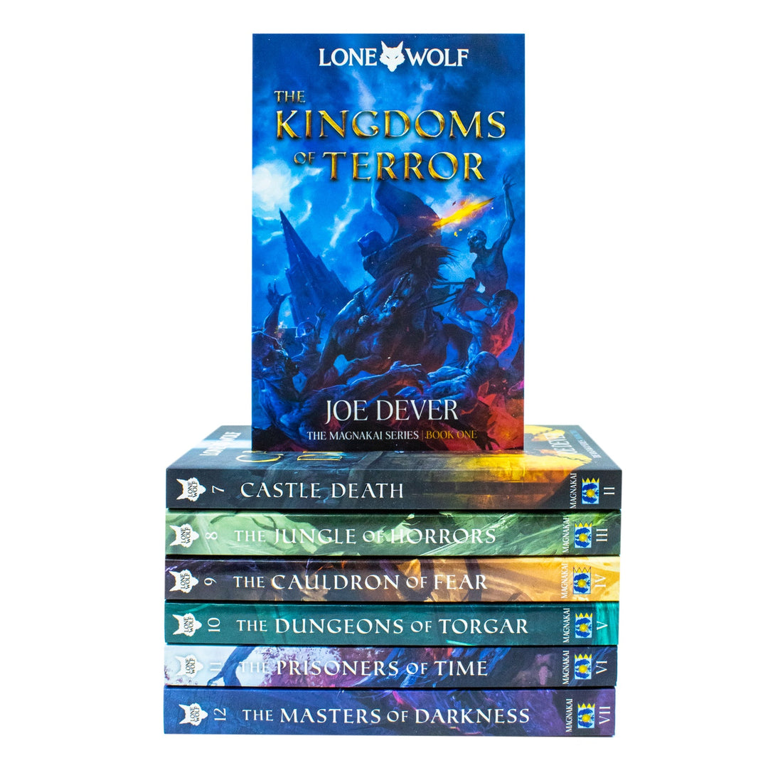 Lone Wolf Series Books 6 - 12 Collection Set by Joe Dever (The Kingdoms of Terror, Castle Death, The Jungle of Horrors, Cauldron of Fear, Dungeons of Torgar, Prisoners of Time & Masters of Darkness)