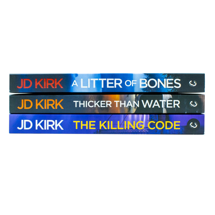 DCI Logan Crime Thrillers 3 Books Collection Set By JD Kirk (Thicker Than Water, A Litter of Bones, The Killing Code)