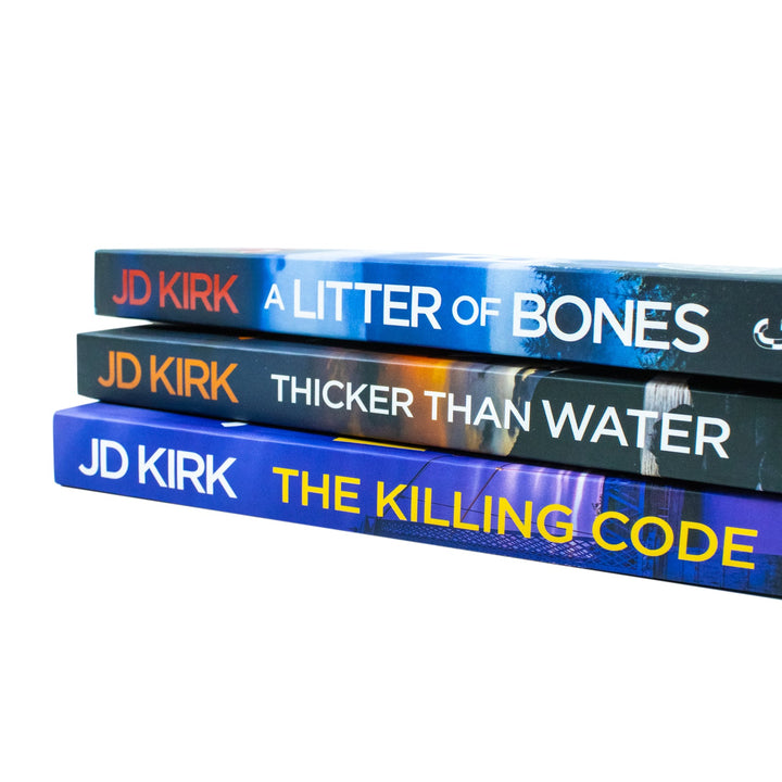 DCI Logan Crime Thrillers 3 Books Collection Set By JD Kirk (Thicker Than Water, A Litter of Bones, The Killing Code)