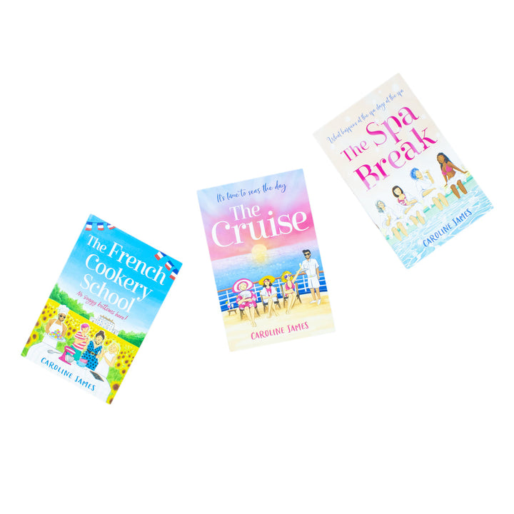 Caroline James Collection 3 Books Set (The French Cookery School, The Cruise and The Spa Break)