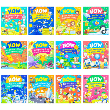 Tell Me How? 12 Books Collection Set (How Do Onions Make Me Cry?, How Do Planets Get Their Names?, How Do Robots See the World & Many More!)