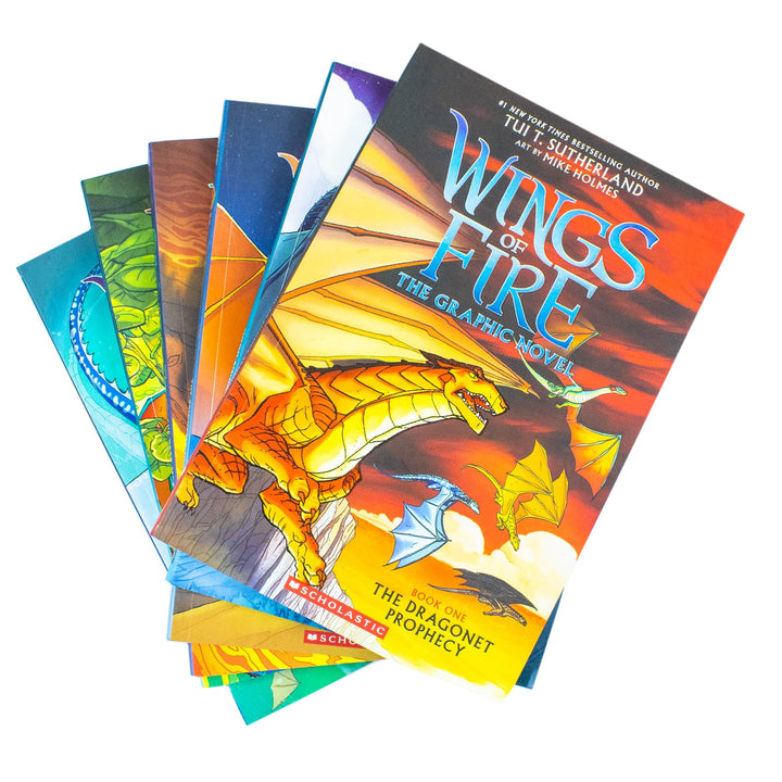 Wings of Fire Graphic Novel 1-6 Collection 6 Book Set by Tui T. Sutherland