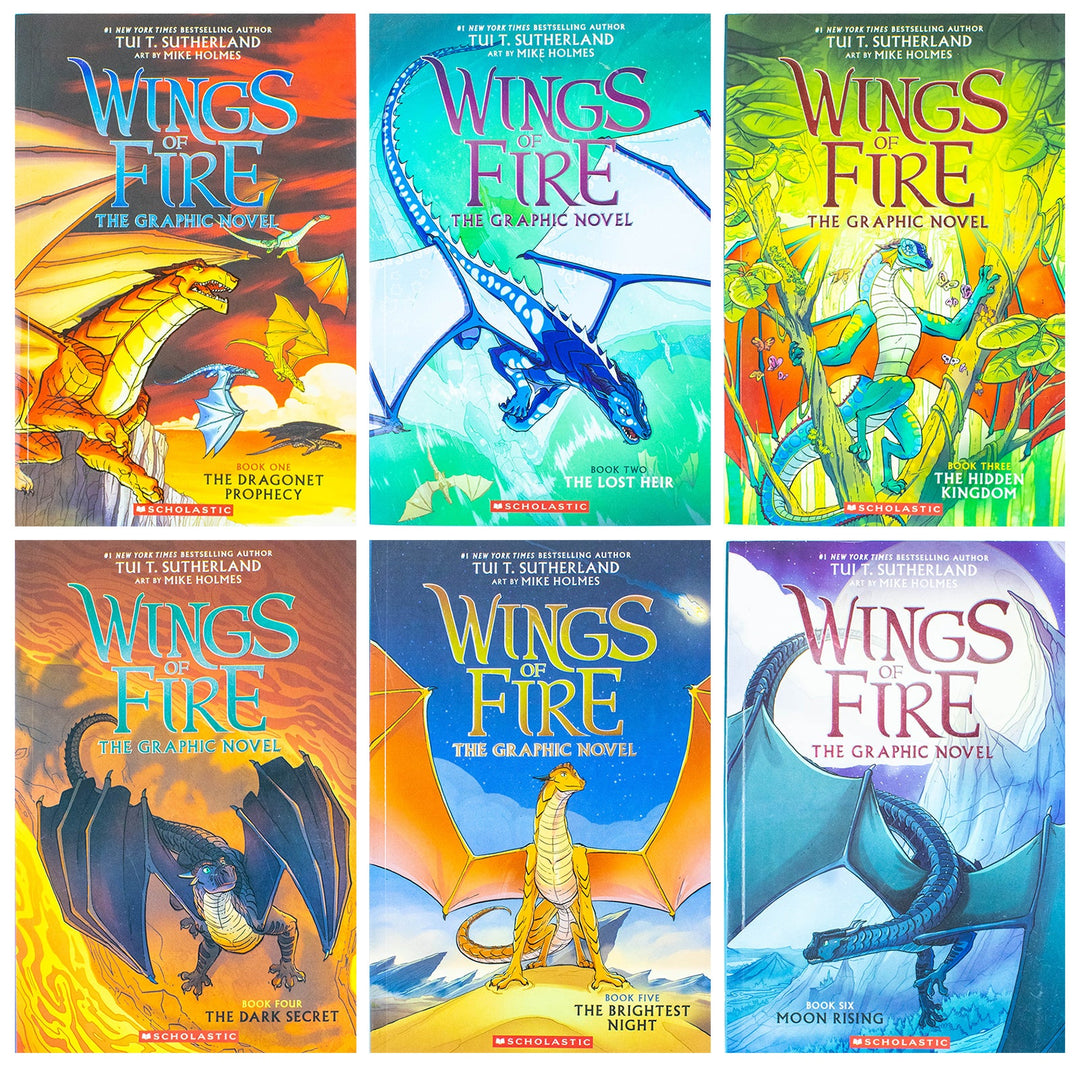 Wings of Fire Graphic Novel 1-6 Collection 6 Book Set by Tui T. Sutherland