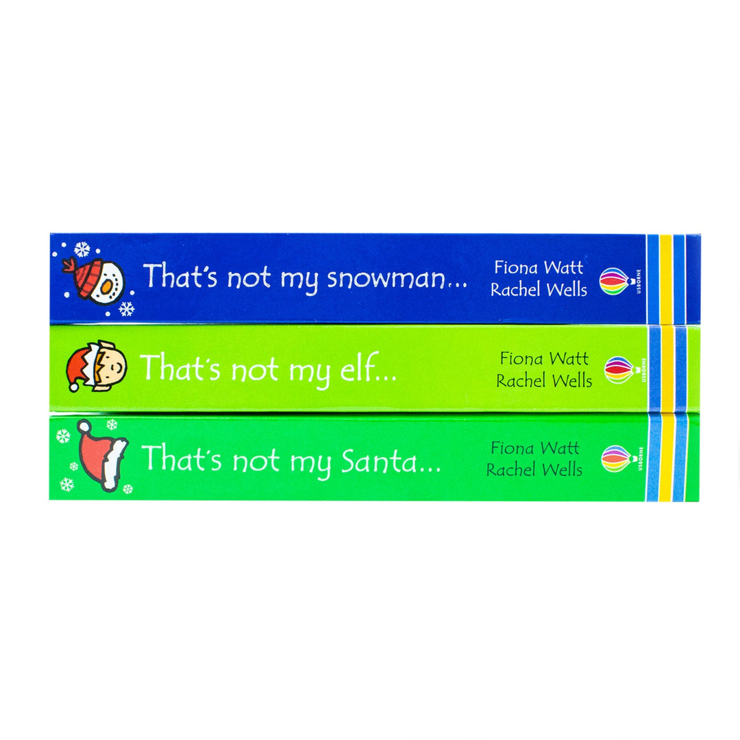 Thats Not My Christmas Collection 3 Books Set Touchy-Feely Santa, Elf, Snowman