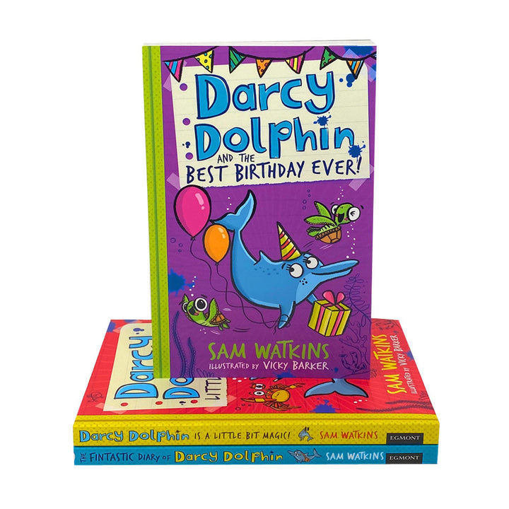 Sam Watkins Darcy Dolphin 3 Books Set Best Birthday Ever, Fintastic Diary