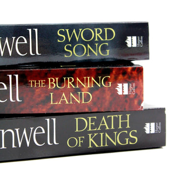 Photo of Bernard Cornwell 3 Book Set Spines on a White Background