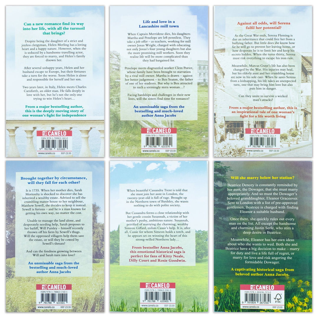 Anna Jacobs 6 Books Set Collection (Seasons of Love, Marrying Miss Martha, An Independent Women, Replenish the Earth & More)