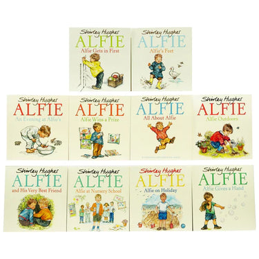 Shirley Hughes Alfie Collection 10 Books Set (Alfie Gets in First, Alfie's Feet, Alfie at Nursery School, All About Alfie, Alfie on Holiday and More!) | Paperback