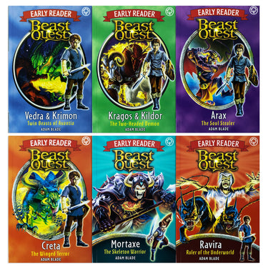 Beast Quest Early Reader Series by Adam Blade– 6 Book Collection for Ages 5–7, Fantasy Adventure Books for Kids, Illustrated Fun & Imaginative Reading