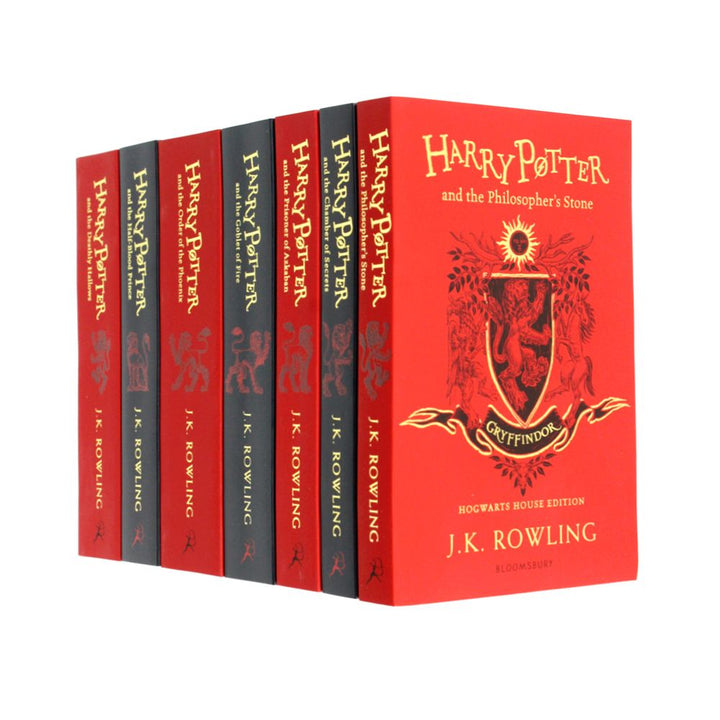 Harry Potter Gryffindor House Editions Paperback Set by J.K. Rowling 7 books Set (No Box)