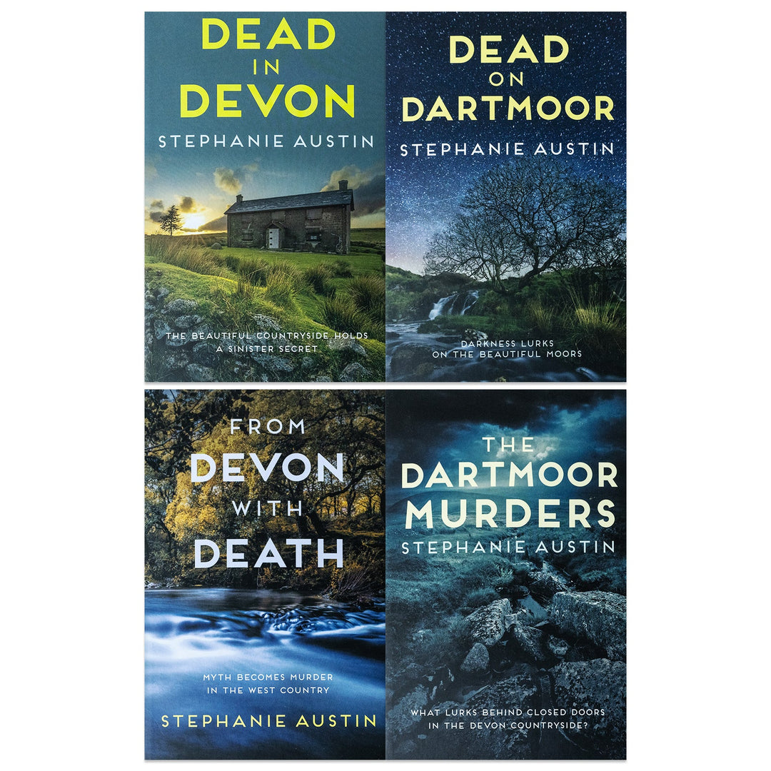 Devon Mysteries By Stephanie Austin 4 Books Collection Set (Devon With Death,Dead In Devon,Dead On Dartmoor,Dartmoor Murders)